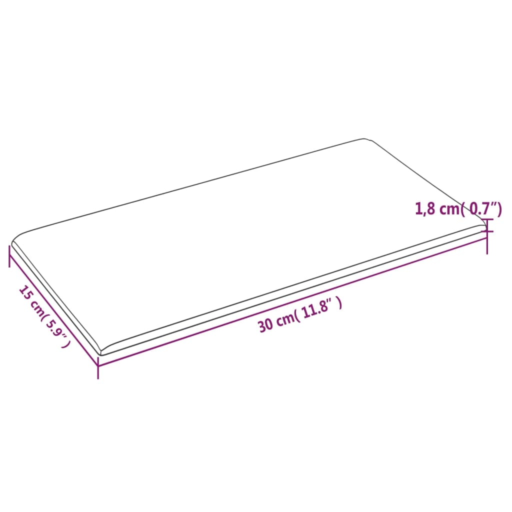 Wandpanelen 0,54 M² Stof Kleurig Crème 30 x 15 cm Rechthoekig