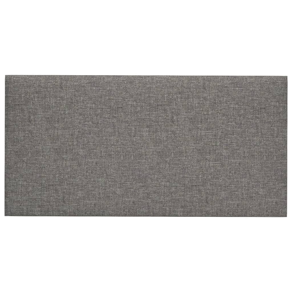Wandpanelen 12 st 0,54 m² 30x15 cm stof lichtgrijs 30 x 15 cm Rechthoekig