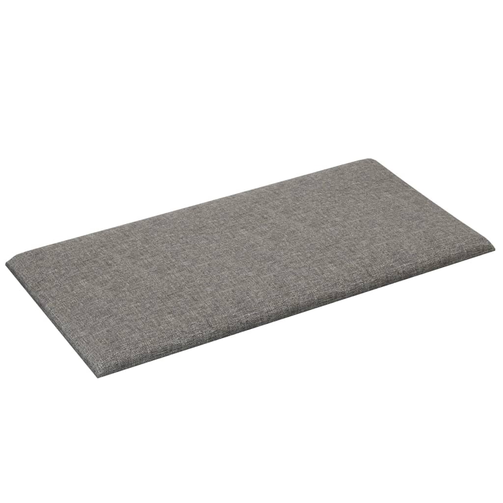Wandpanelen 12 st 0,54 m² 30x15 cm stof lichtgrijs 30 x 15 cm Rechthoekig