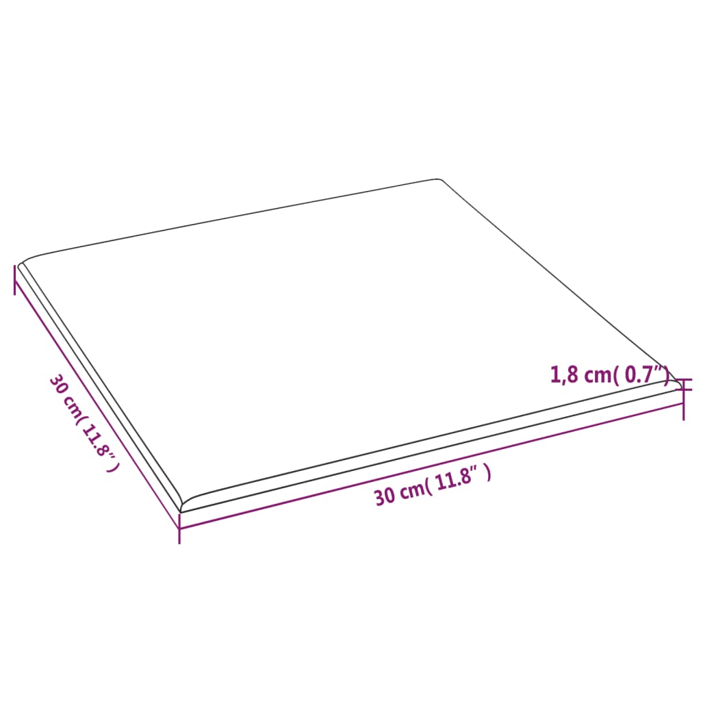 Wandpanelen 12 st 1,08 m² 30x30 cm stof crèmekleurig 30 x 30 cm Rechthoekig