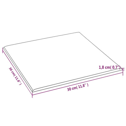 Wandpanelen 12 st 1,08 m² 30x30 cm stof crèmekleurig 30 x 30 cm Rechthoekig