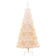 Kunstkerstboom Met Iriserende Uiteinden 240 Cm Pvc Wit 240 x 120 cm