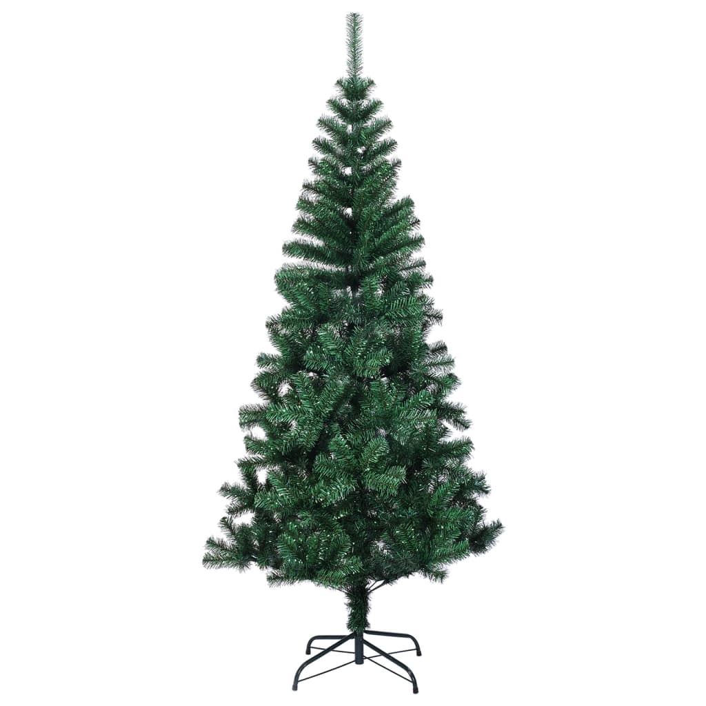 Kunstkerstboom Met Iriserende Uiteinden 120 Cm Pvc Groen 120 x 65 cm