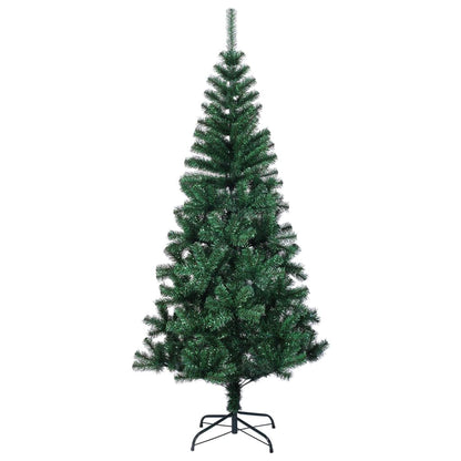 Kunstkerstboom Met Iriserende Uiteinden 120 Cm Pvc Groen 120 x 65 cm