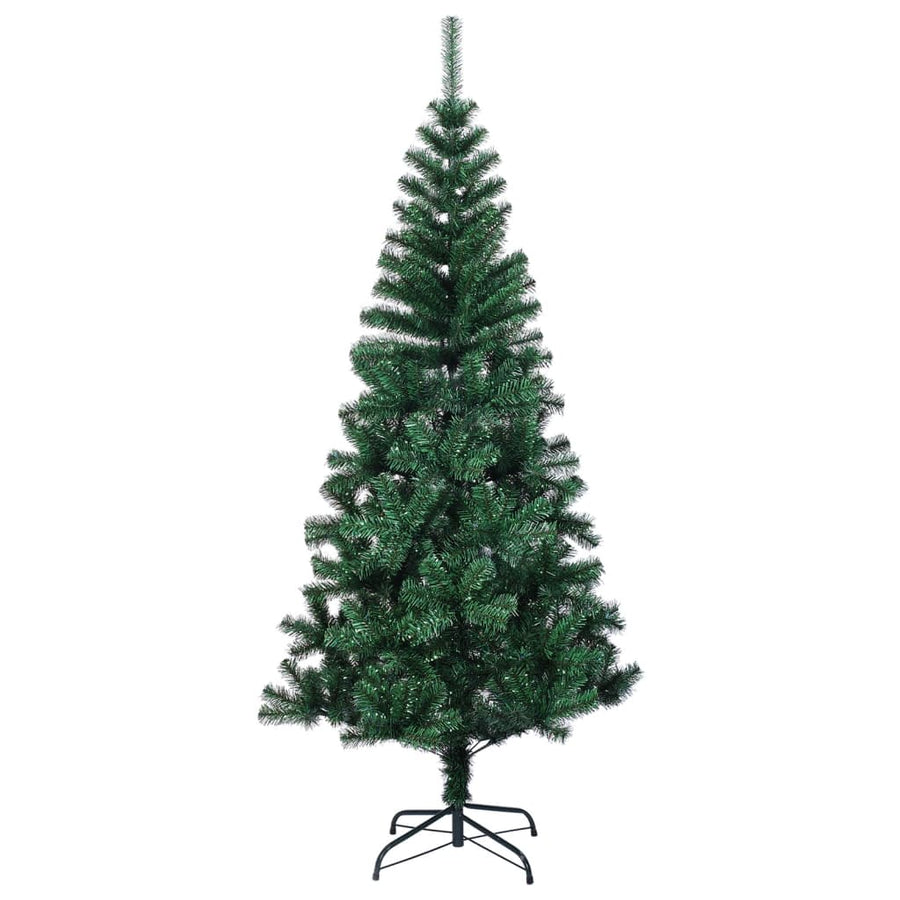 Kunstkerstboom Met Iriserende Uiteinden 120 Cm Pvc Groen 120 x 65 cm