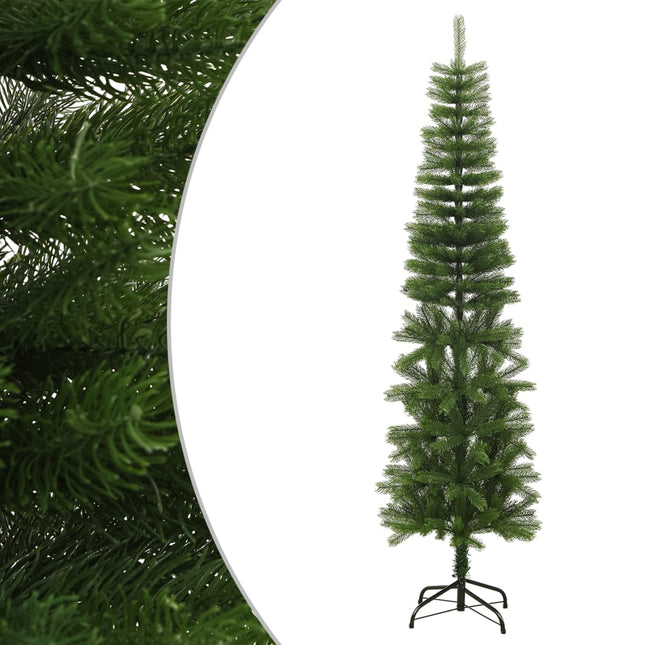 Kunstkerstboom met standaard smal 210 cm PE