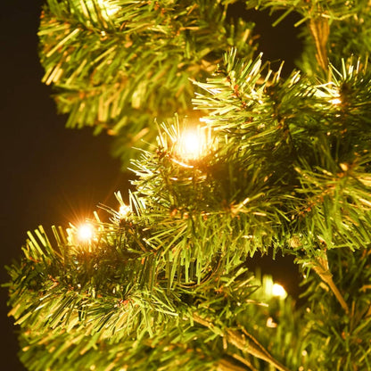 Kunstkerstboom Met Verlichting En Pot 120 Cm Pvc Groen 120 x 65 cm