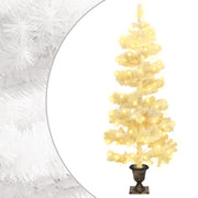 Kunstkerstboom 120 cm wit met verlichting