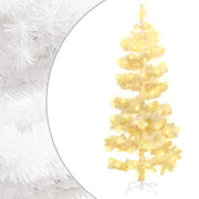 Kunstkerstboom 150 cm wit met LED verlichting