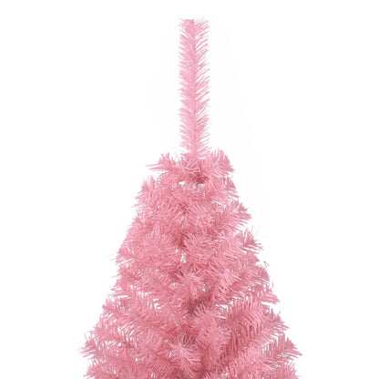 Kunstkerstboom Met Standaard Half 120 Cm Pvc 120 x 68 cm Roze