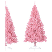 Kunstkerstboom Met Standaard Half 240 Cm Pvc Roze 240 x 125 cm