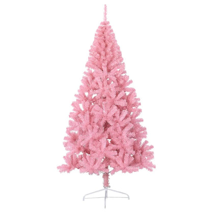 Kunstkerstboom Met Standaard Half 240 Cm Pvc Roze 240 x 125 cm