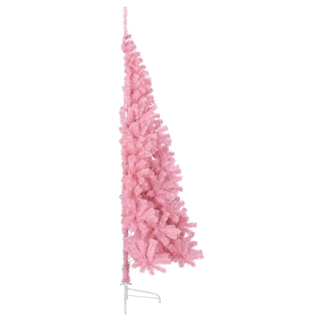 Kunstkerstboom Met Standaard Half 240 Cm Pvc Roze 240 x 125 cm