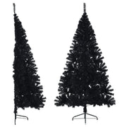 Halve kunstkerstboom 240 cm PVC zwart