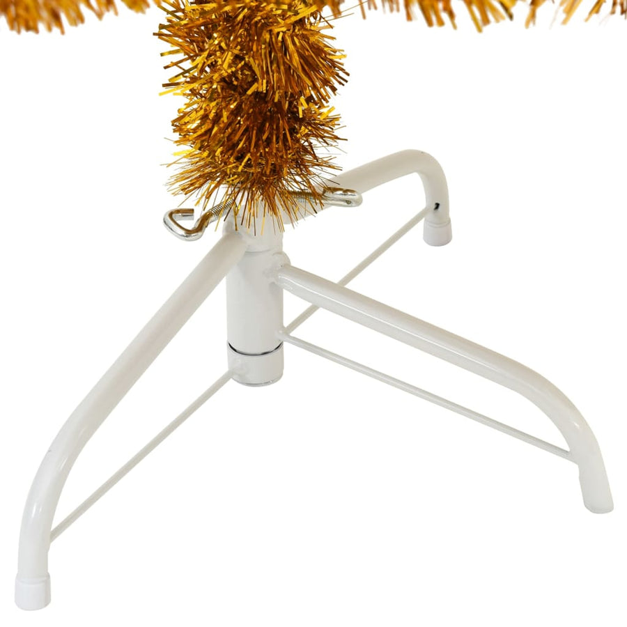 Kunstkerstboom Half Met Standaard 120 Cm Pet Kleurig Goud 120 x 68 cm