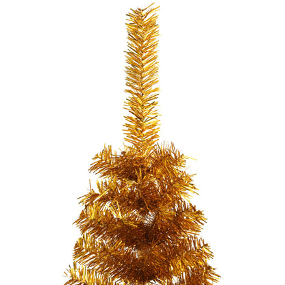 Kunstkerstboom Half Met Standaard 120 Cm Pet Kleurig Goud 120 x 68 cm