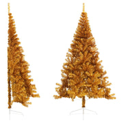 Kunstkerstboom half 240 cm PET goudkleurig