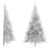 Kunstkerstboom half 240 cm PET zilver