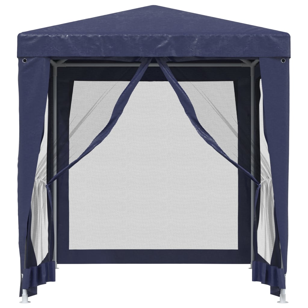 Partytent Met 4 Mesh Zijwanden 2X2 M Hdpe Blauw 2 x 2 m