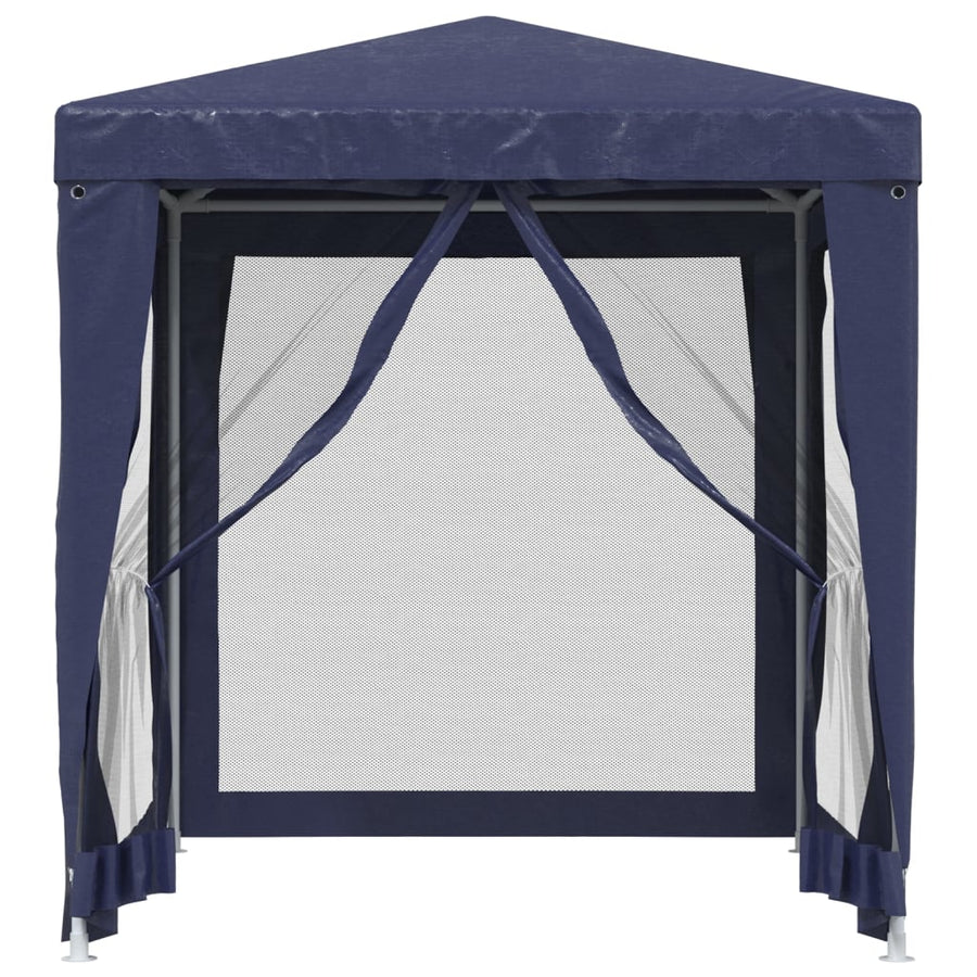 Partytent Met 4 Mesh Zijwanden 2X2 M Hdpe Blauw 2 x 2 m