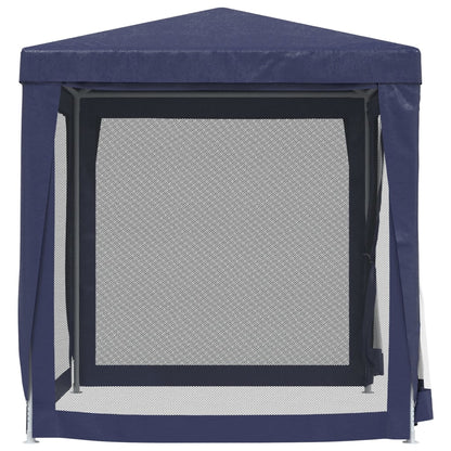 Partytent Met 4 Mesh Zijwanden 2X2 M Hdpe Blauw 2 x 2 m