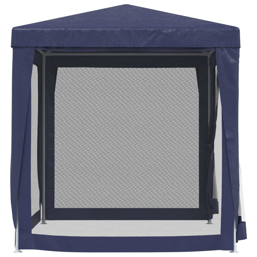 Partytent Met 4 Mesh Zijwanden 2X2 M Hdpe Blauw 2 x 2 m