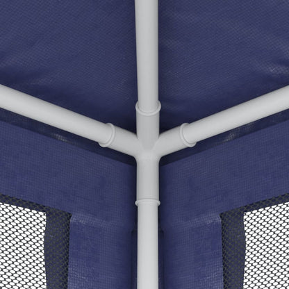 Partytent Met 4 Mesh Zijwanden 2X2 M Hdpe Blauw 2 x 2 m