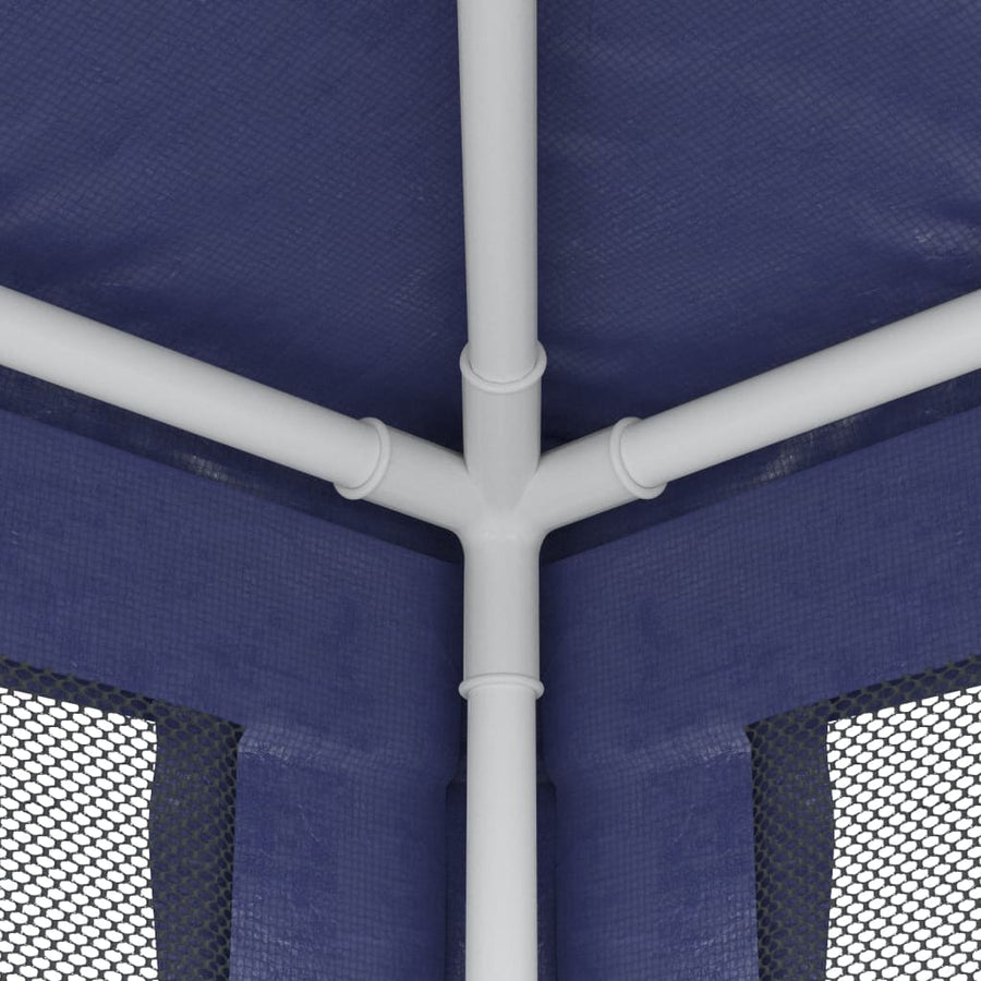 Partytent Met 4 Mesh Zijwanden 2X2 M Hdpe Blauw 2 x 2 m