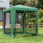 Party tent with 4 mesh sidewalls 2x2 m HDPE green