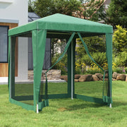 Partytent 2x2 m groen met 4 mesh zijwanden