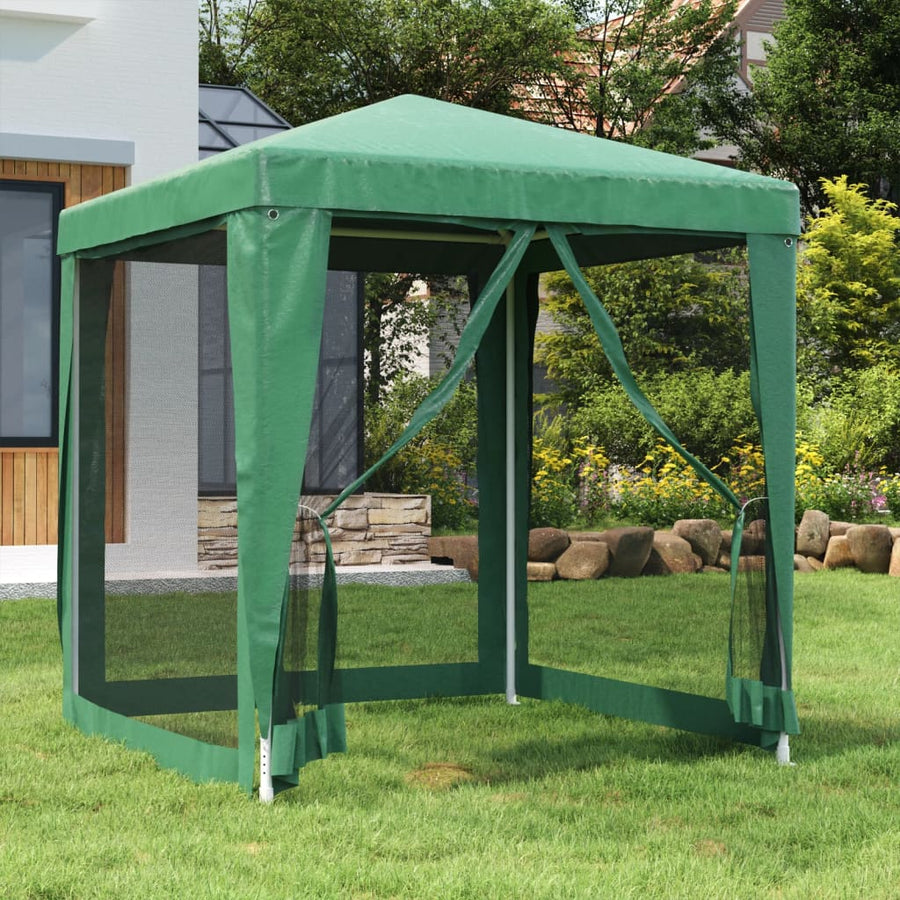 Partytent Met 4 Mesh Zijwanden 2X2 M Hdpe Groen 2 x 2 m