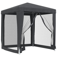 Partytent Met 4 Mesh Zijwanden 2X2 M Hdpe Antracietkleurig 2 x 2 m