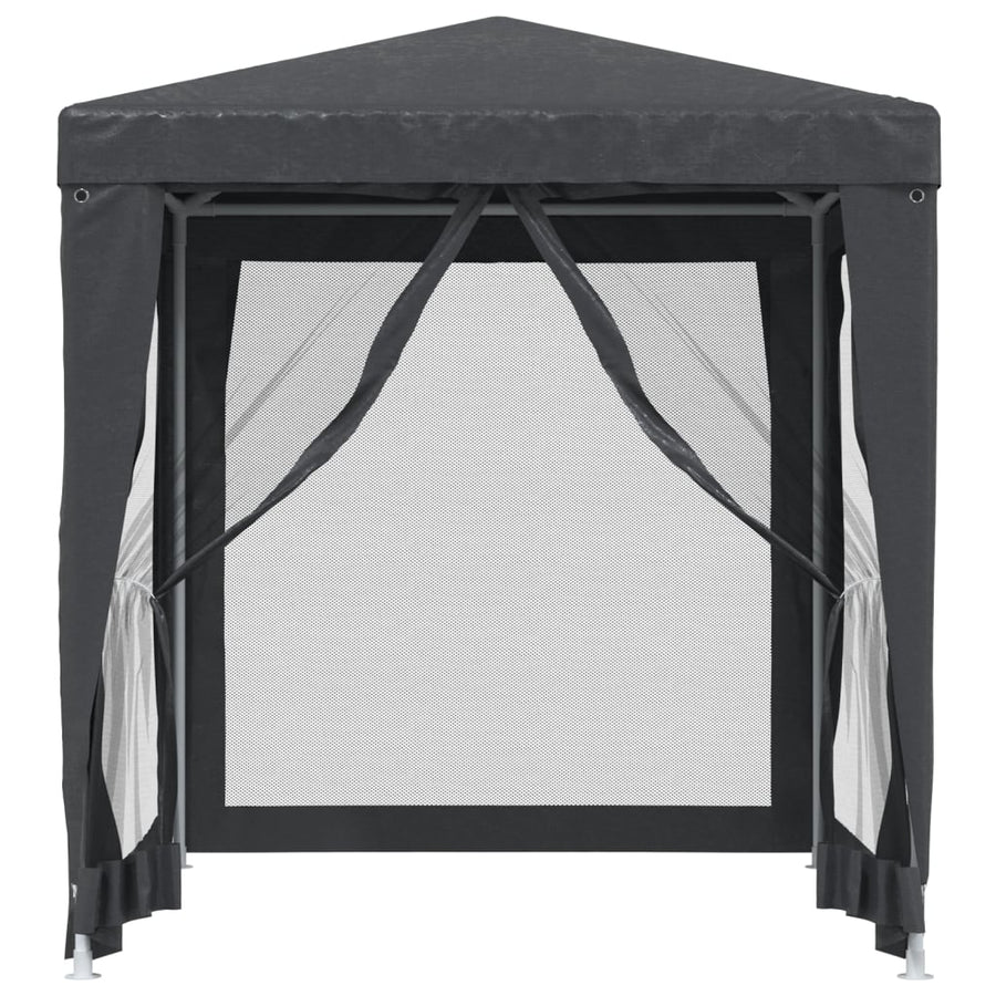 Partytent Met 4 Mesh Zijwanden 2X2 M Hdpe Antracietkleurig 2 x 2 m