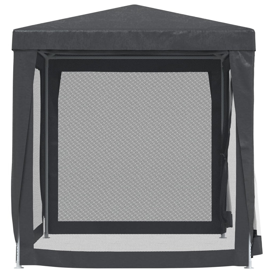 Partytent Met 4 Mesh Zijwanden 2X2 M Hdpe Antracietkleurig 2 x 2 m