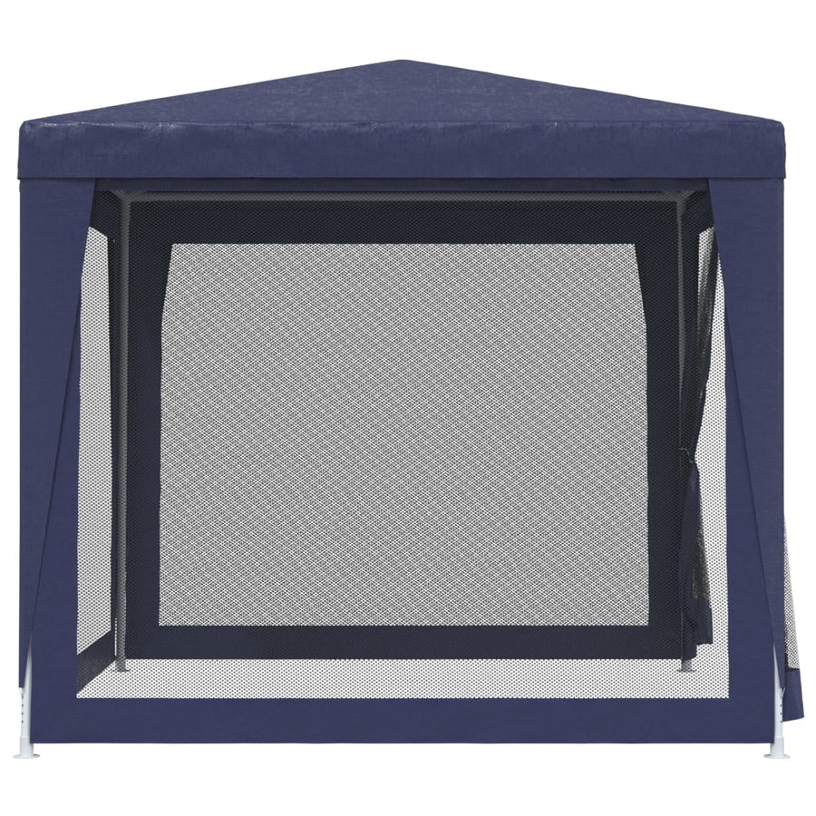 Partytent Met 4 Mesh Zijwanden 2,5X2,5 M Hdpe Blauw 2.5 x 2.5 m