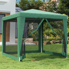 Party tent with 4 mesh sidewalls 2.5x2.5 m HDPE green