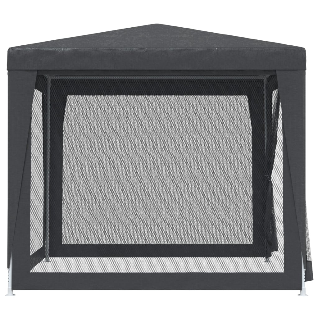 Partytent Met 4 Mesh Zijwanden 2,5X2,5 M Hdpe Antracietkleurig 2.5 x 2.5 m