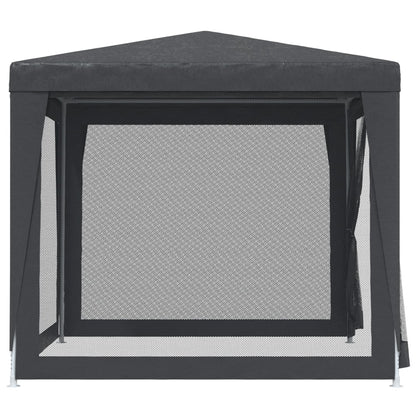 Partytent Met 4 Mesh Zijwanden 2,5X2,5 M Hdpe Antracietkleurig 2.5 x 2.5 m