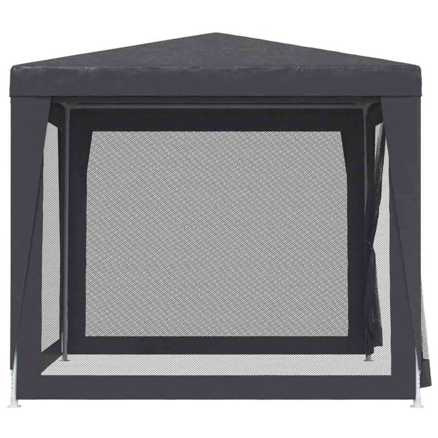 Partytent Met 4 Mesh Zijwanden 2,5X2,5 M Hdpe Antracietkleurig 2.5 x 2.5 m
