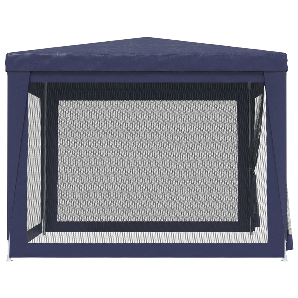 Partytent Met 4 Mesh Zijwanden 3X3 M Hdpe Blauw 3 x 3 m