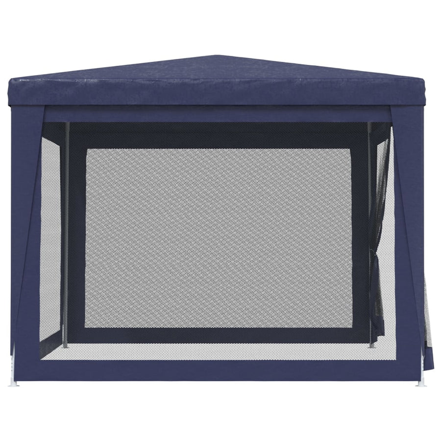 Partytent Met 4 Mesh Zijwanden 3X3 M Hdpe Blauw 3 x 3 m