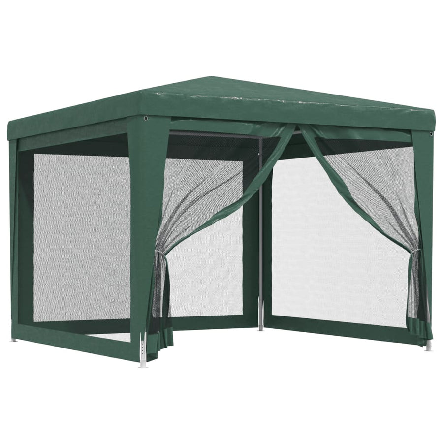 Partytent Met 4 Mesh Zijwanden 3X3 M Hdpe Groen 3 x 3 m