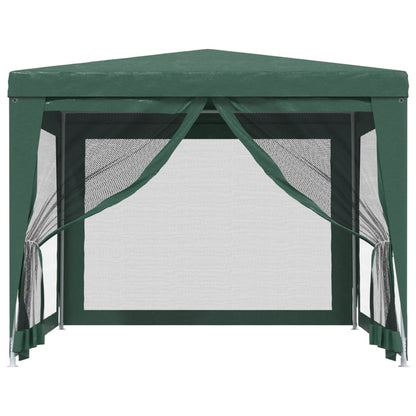 Partytent Met 4 Mesh Zijwanden 3X3 M Hdpe Groen 3 x 3 m
