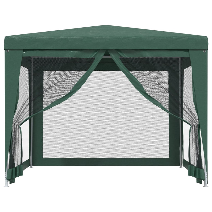 Partytent Met 4 Mesh Zijwanden 3X3 M Hdpe Groen 3 x 3 m