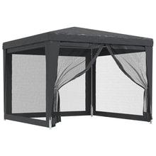 Partytent Met 4 Mesh Zijwanden 3X3 M Hdpe Antracietkleurig 3 x 3 m