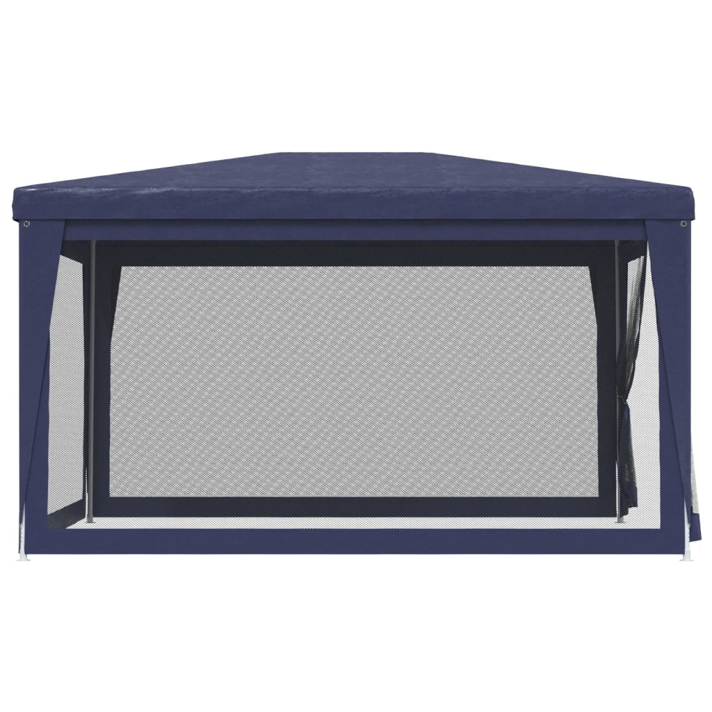 Partytent Met 4 Mesh Zijwanden 3X4 M Hdpe Blauw 3 x 4 m