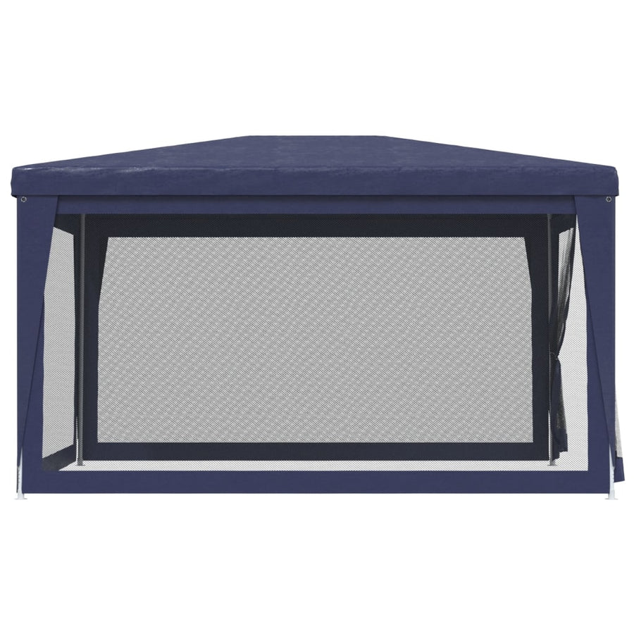 Partytent Met 4 Mesh Zijwanden 3X4 M Hdpe Blauw 3 x 4 m