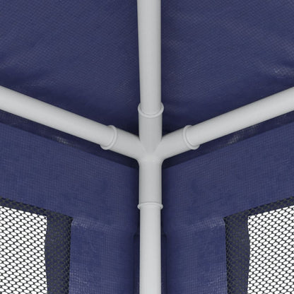 Partytent Met 4 Mesh Zijwanden 3X4 M Hdpe Blauw 3 x 4 m