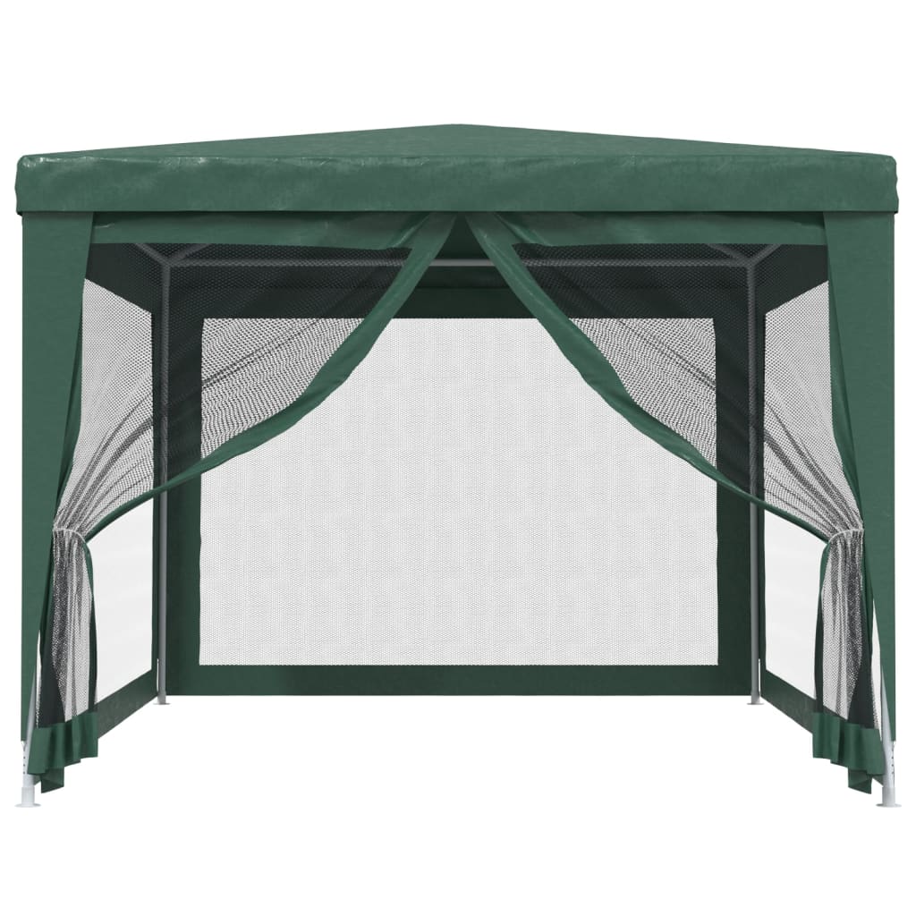 Partytent Met 4 Mesh Zijwanden Hdpe 1 3 x 4 m Groen