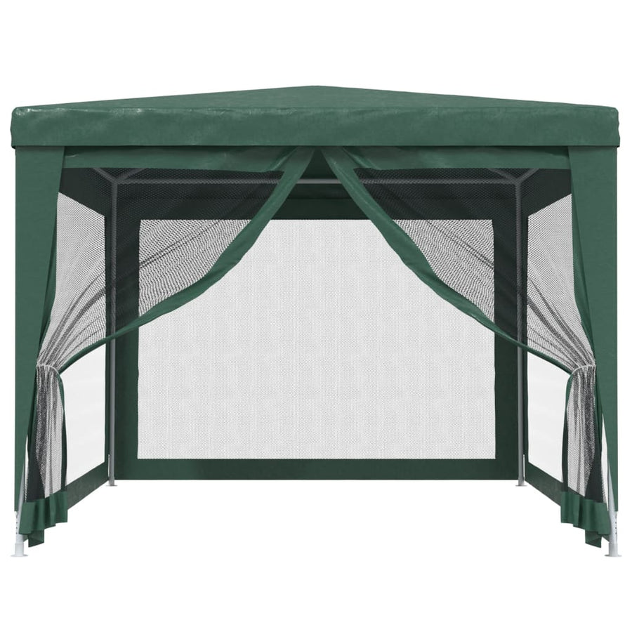 Partytent Met 4 Mesh Zijwanden Hdpe 1 3 x 4 m Groen
